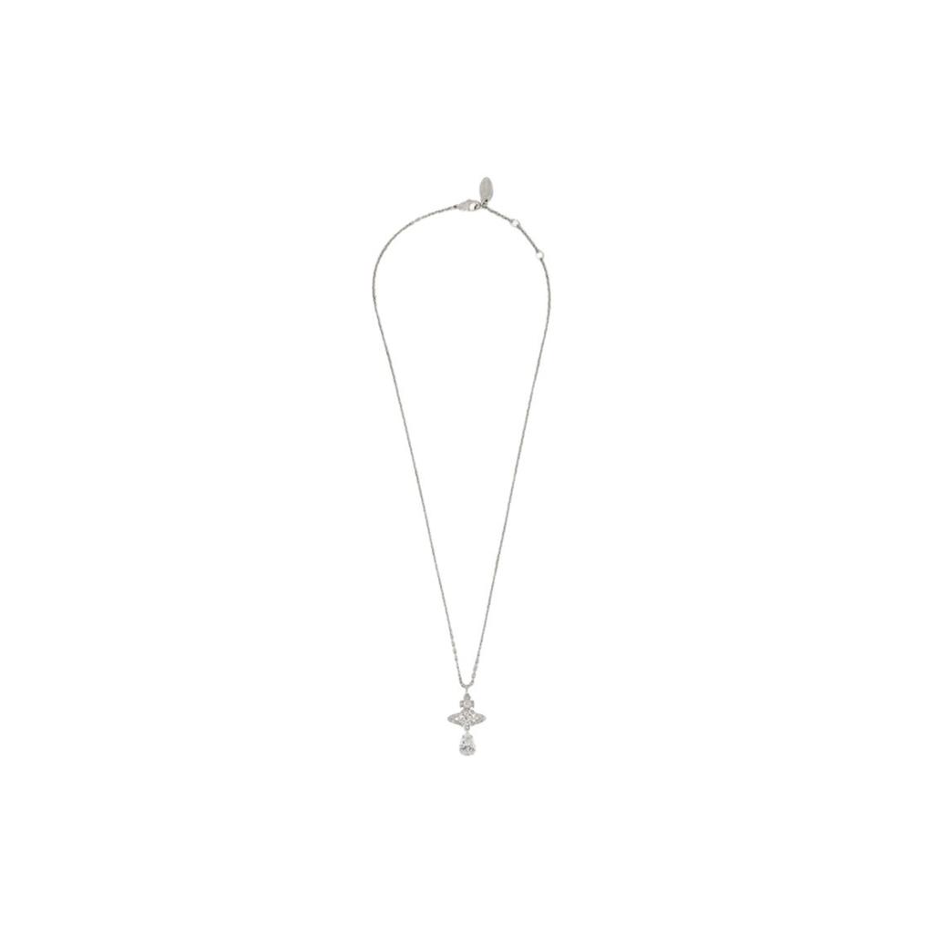 Vivienne Westwood Minimalist Versatile Brass Necklace Women necklace Silver 6302030202P102