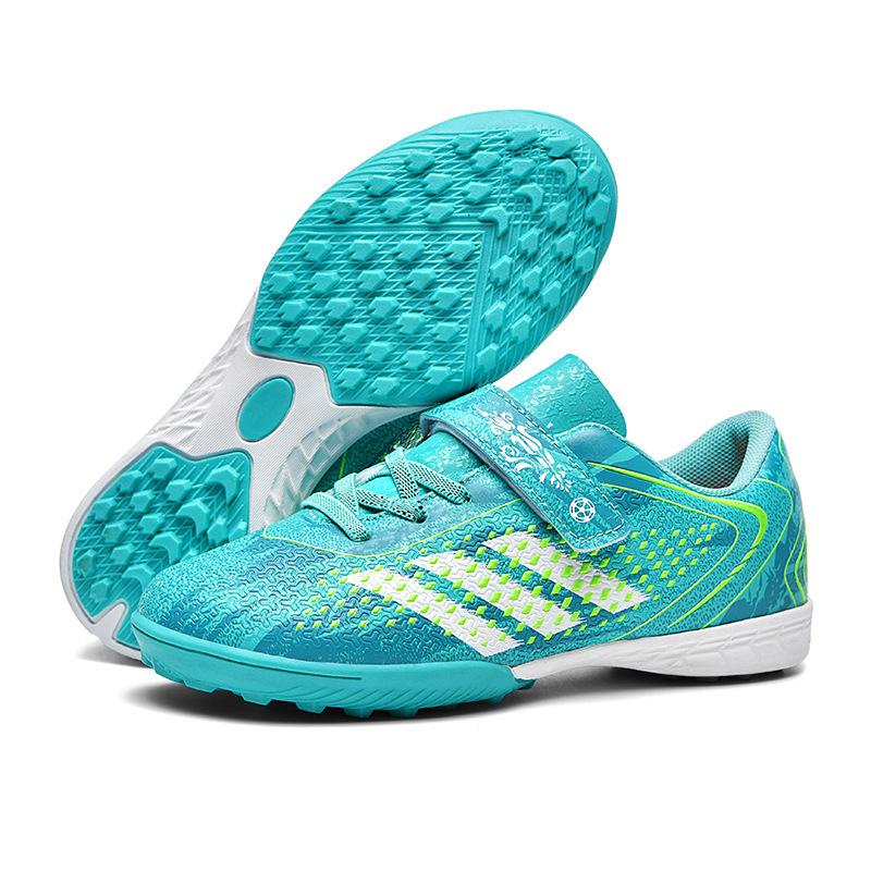 

Удобные липучки новые футбольные бутсы студенческие молодежные сломанные ногти искусственные детские износостойкие тренировочные бутсы 38