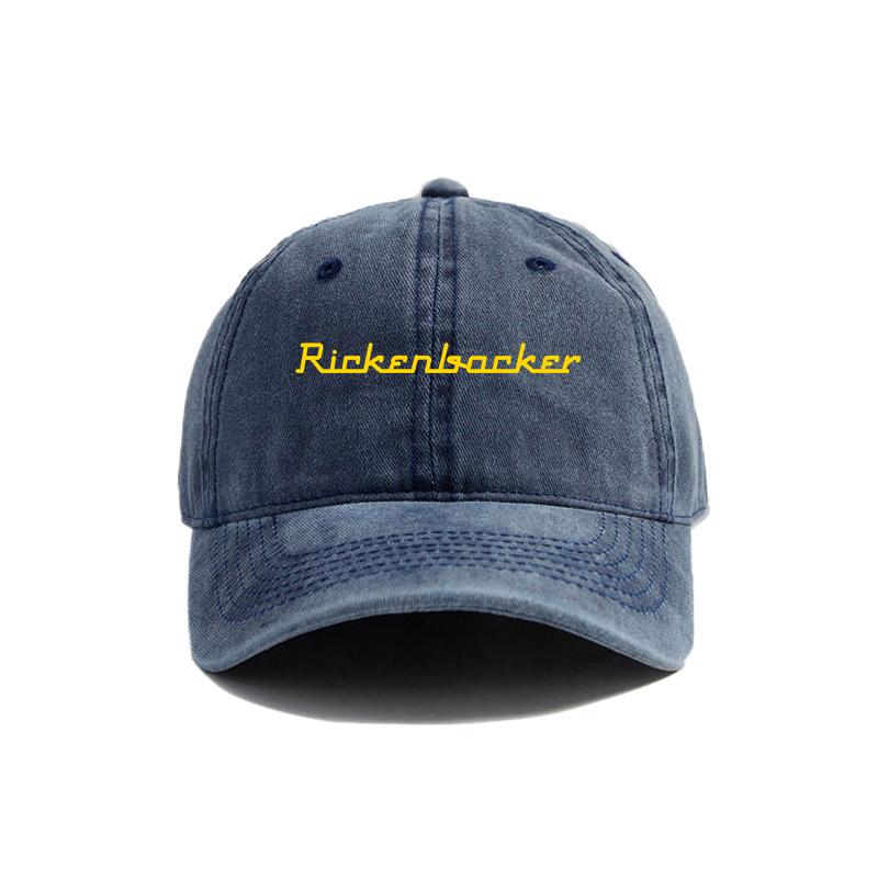 Rickenbacker Distressed Baseball Cap Cool Men Retro Outdoor Summer Adjustable Gift Dad Hat MZ-642