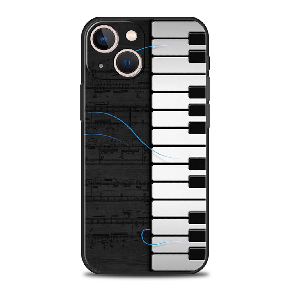 Music Instrument Guitar Piano Luxury Phone Case For iPhone 11 14 15 Pro MAX 12 13 Mini 7 8 Plus X XR XS SE Silicone Cover Funda