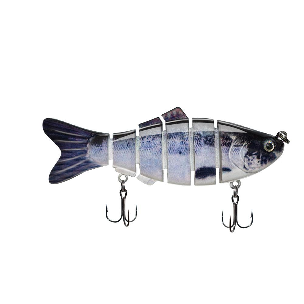 Fishing Lure 5 Segments Crank 3D Eyes Fish Shape Tackle Hook 10cm/17g 1pc