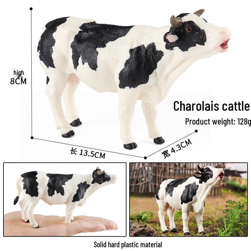 High-Quality Children's Cow Animal Model - Simulation Farm Scene Decoration