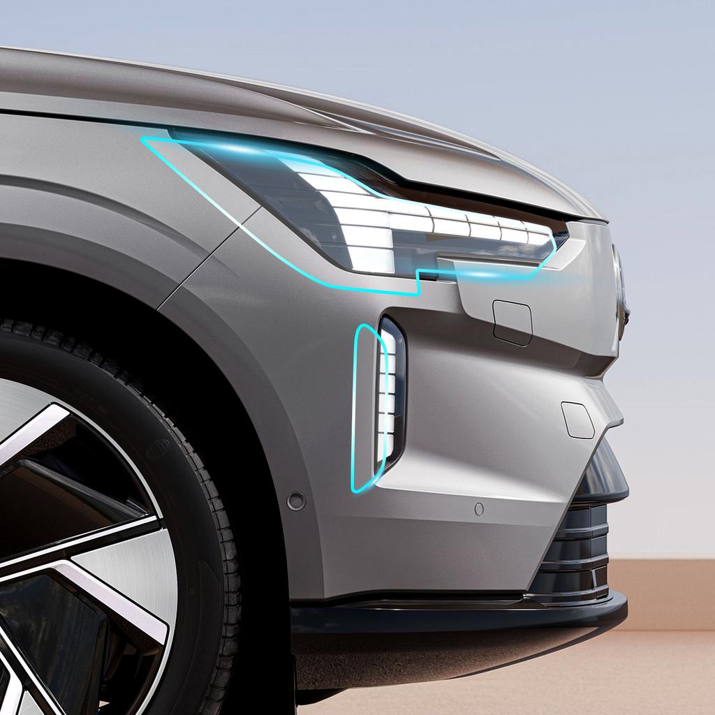 Paint Protection Film for Volvo EX90 2025 - TPU Clear Headlight, Rearview, B Pillar Covers