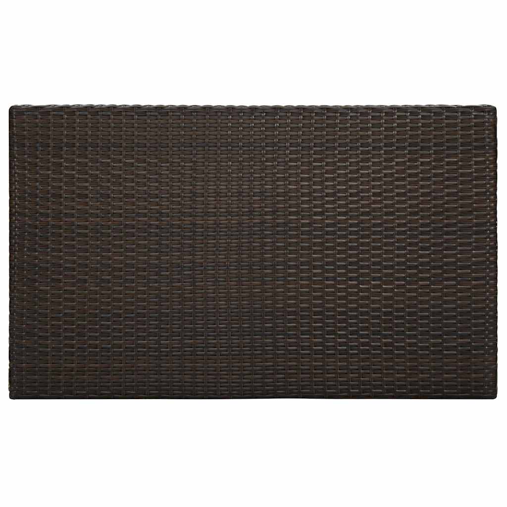 vidaXL Garten-Bartisch Braun 100x60,5x110,5 cm Poly Rattan