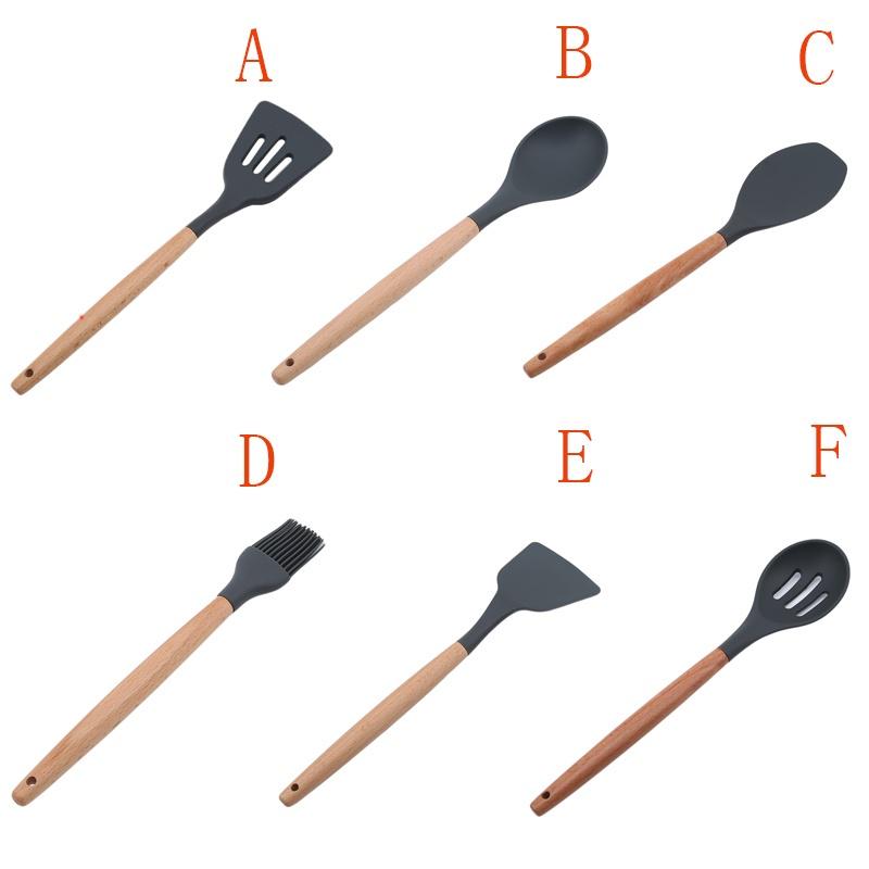 Wooden Handle Silicone Kitchenware
