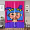 Window Kitchen Curtains for Living Room 2 Pieces Blackout Curtains Door Curtain Homemade Girl Bedroom Decoration Partition Shade