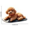 Soft Rubber Simulation Dog Realistic Texture Teddy Dog Cute Poodle Squeeze Toy  Home Decor
