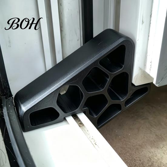 Schuifraam Stopper Wig 2/3/4 Stuks met Railvergrendeling, Robuuste Veiligheidsdeurstop Wig, Installatie Zonder Gereedschap Balkon Huisdier