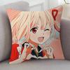 Anime Lycoris Recoil Cushion Cover Inches Farmhouse Decor Home Throw Pillow Covers For Couch Decorations