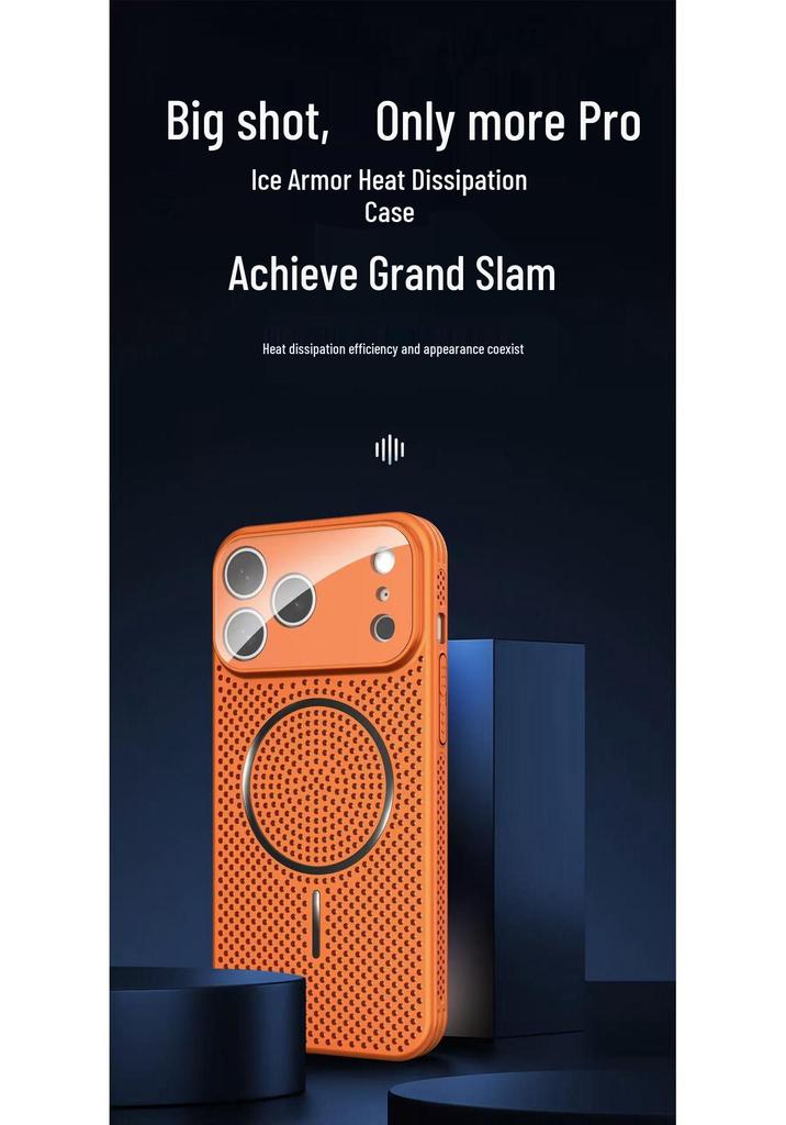 Magnetic Heat Dissipation Case for iPhone 17 Pro Max - Breathable, Contrasting Color, Apple-Compatible Protective Cover