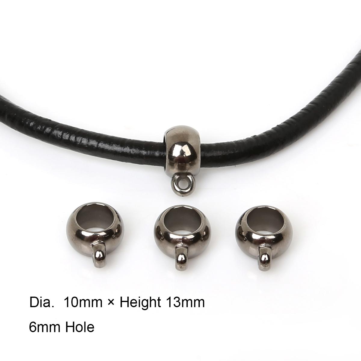 

50 шт. акриловые CCB сплюснутые подвесные бусины-разделители с пряжкой для изготовления ювелирных изделий DIY браслет ожерелья 10x13mm 10pcs чёрный