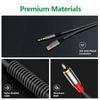 Fantastic Sound Quality 2 in 1 RCA Cable 1.3M/2.3M/5.3M Type C To 2 RCA Aux Audio Cable  Amplifier