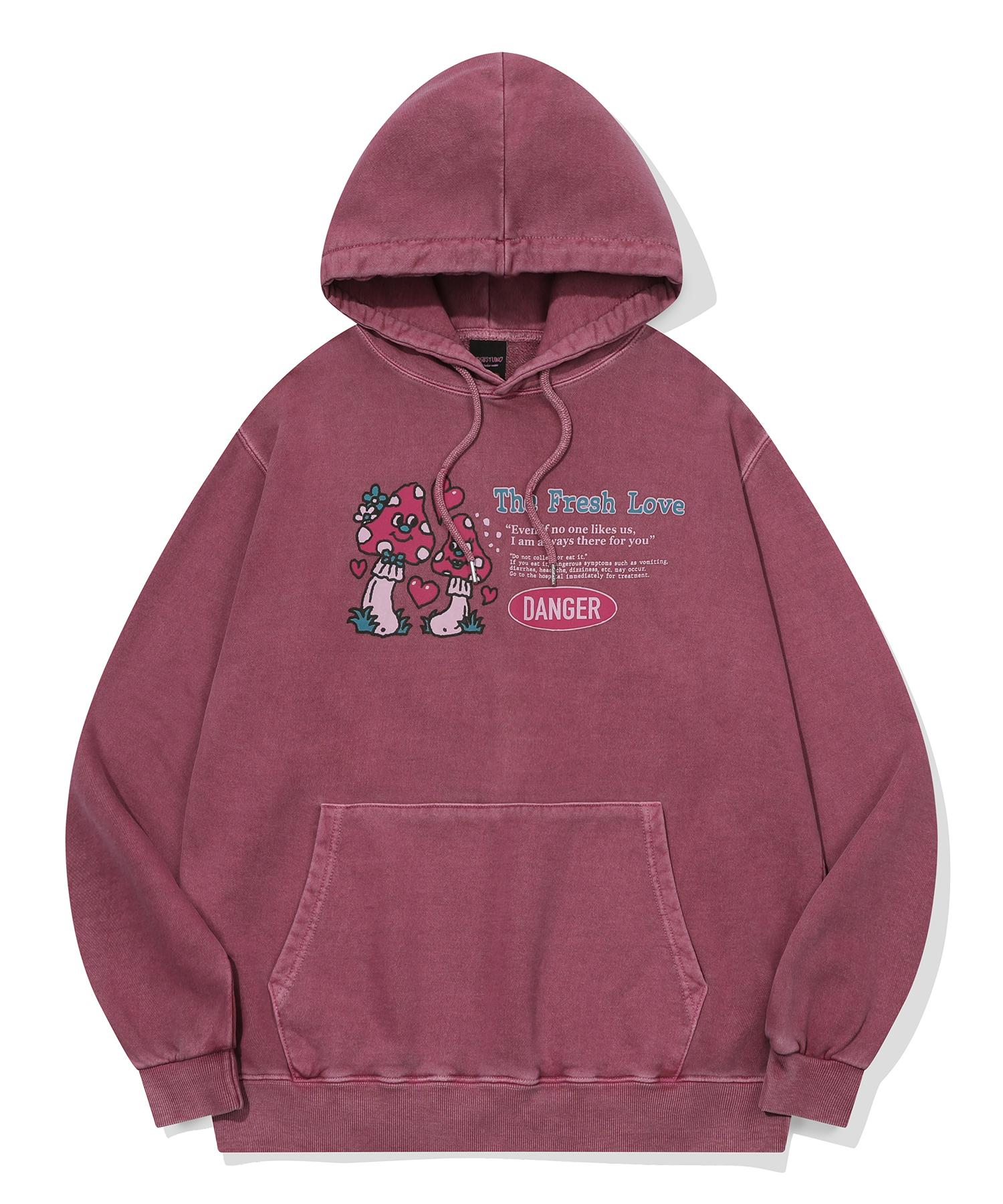 Compagno Mush Love Pigment Hoodie Dusty Pink Dusty Pink/M