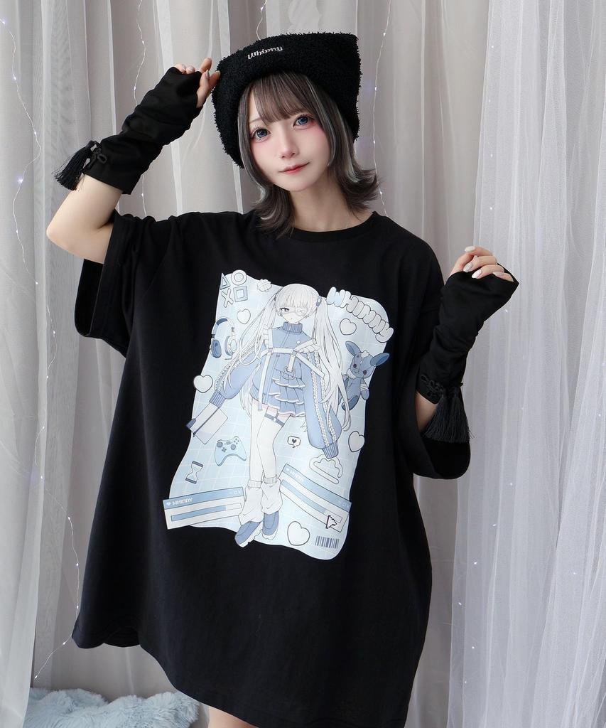 WEGO Gaming Angel Size Black Women's Tee, F,