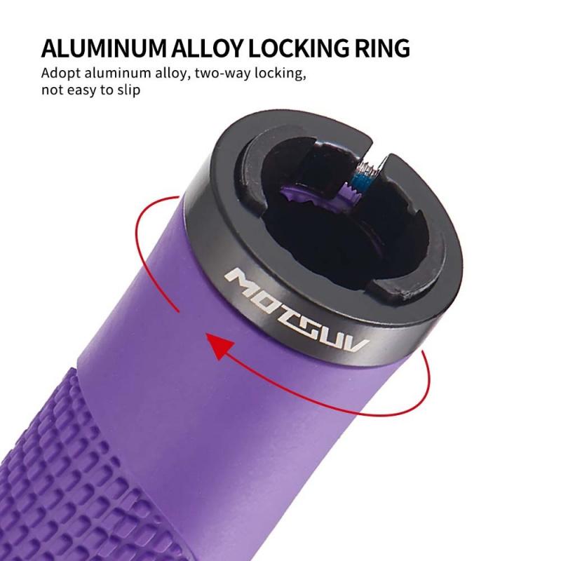 Single Lock‑On TPR Rubber Bike Handlebar Grips, Anti‑Slip Shock‑Absorbing Cycling Grips for Mountain, Fixed Gear & Folding Bikes