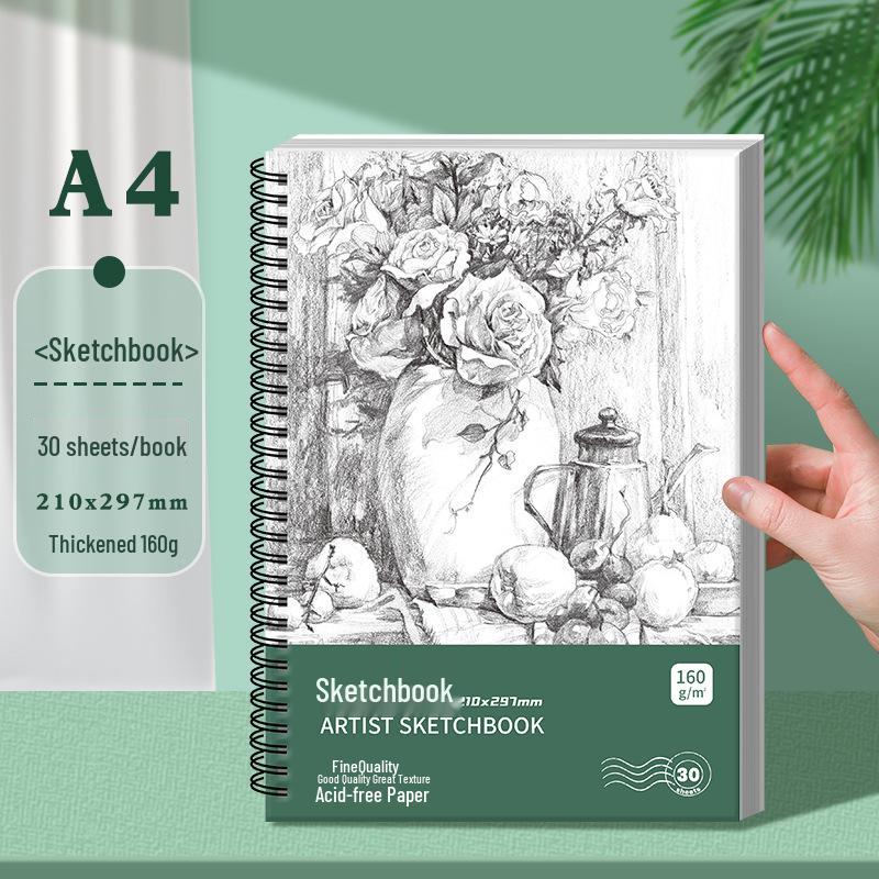 A4 & 8k Student Sketchbook: Thick Hardcover Blank Art & Drawing Book