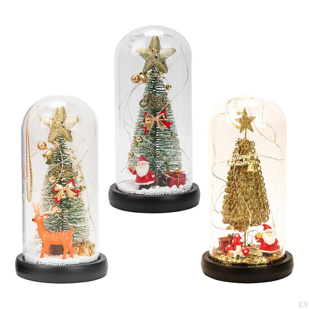 Beleuchtete Weihnachtsbaum-Kuppeln Schreibtisch-Dekoration für Wohnzimmer Feiertags-Tischplatte