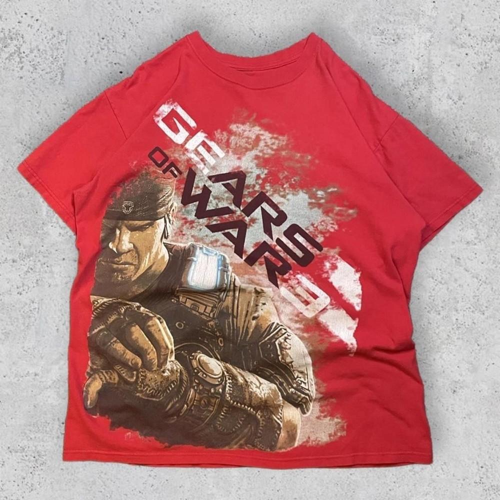 Ретро 2000-х Gears of War 3 Видеоигра Промо Футболка Унисекс С коротким рукавом S5XL Унисекс Футболка XXXL