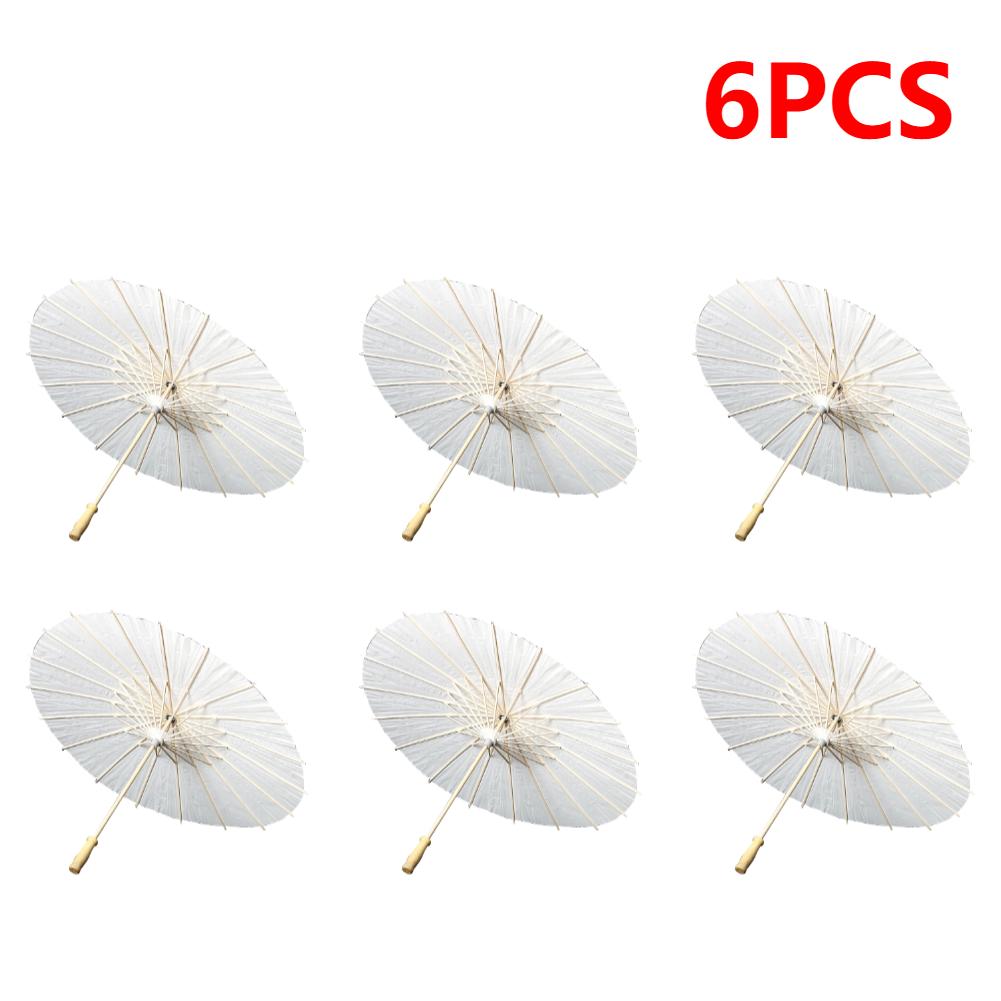 2-10PCS Parasol Umbrellas for Wedding Photography Props 60cm DIY White Paper Umbrella Summer Party Beach Baby Shower Decor