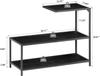 Melos coffee table, metal frame three-layer narrow edge table, sofa bedside table, with decorative ladder frame