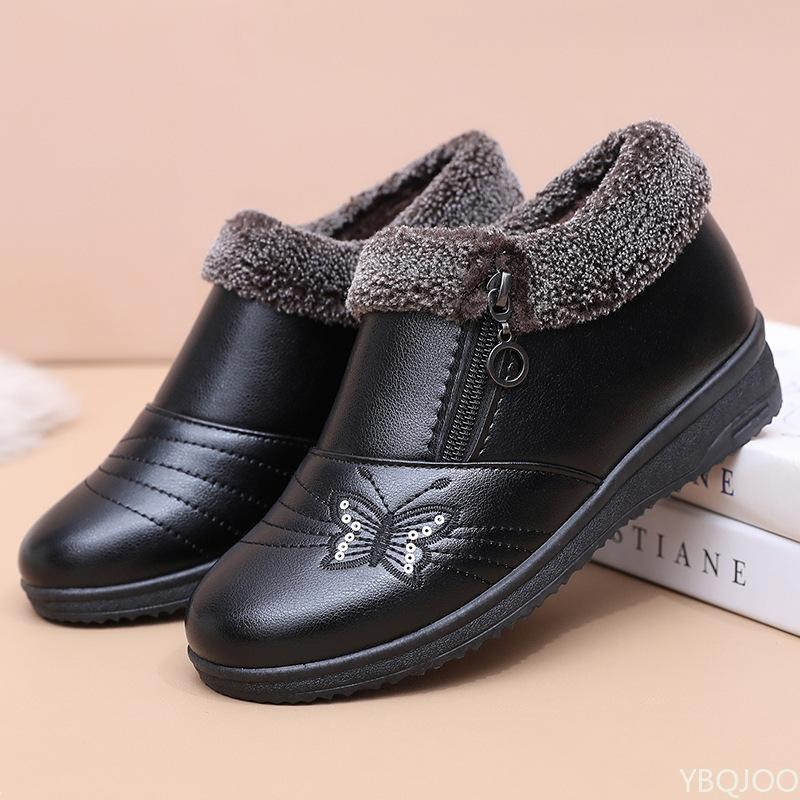 Fashion Winter Flat Bottomed Anti Slip Low Top Cold Resistant Shoes Simple Comfortable Waterproof Wear-resistant Anti Slip Women's Shoes