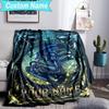 Custom Name Blanket Alien Fire Blanket Bedding Blanket for Travel, Camping, Living Rooms, Offices, Sofas, Fan Christmas gift