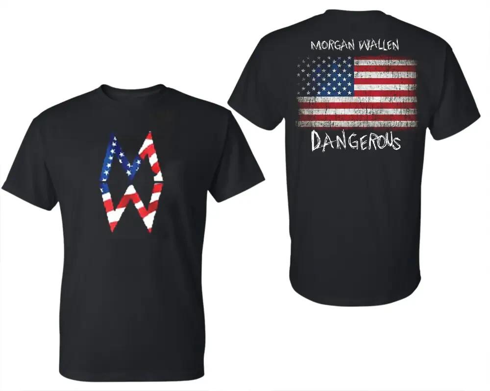 

Morgan Wallen Double-sided Black Cotton Unisex All Sizes Unisex T-Shirt S