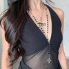 Y2K Spicy Girl Dark Star Leather Choker Necklace - Pure Desire Clavicle Chain
