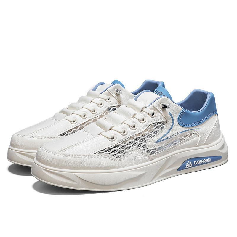Summer Hollow Men'S Shoes Mesh Breathable Board Shoes Teenagers And Students Big Net Sports And Leisure Little White Shoes Men'S
