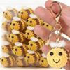 Handmade Crochet Keychains Handmaking Knitting Insect Cute Cartoon Fat Bees Pendants Backpack