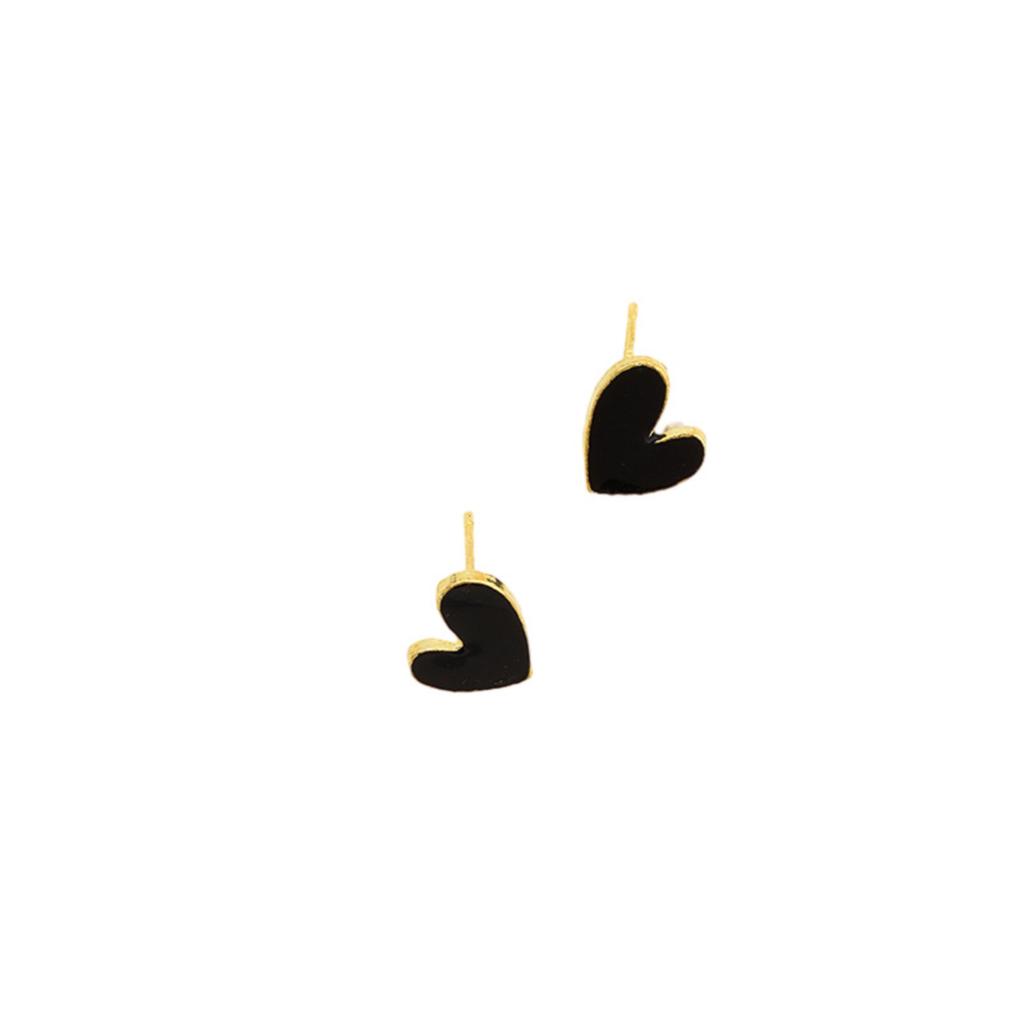 Minimalist Heart Shaped Hoop Earrings Simple Stud Design Lightweight Small Size Fashion Jewelry Accessories for Everyday Wear