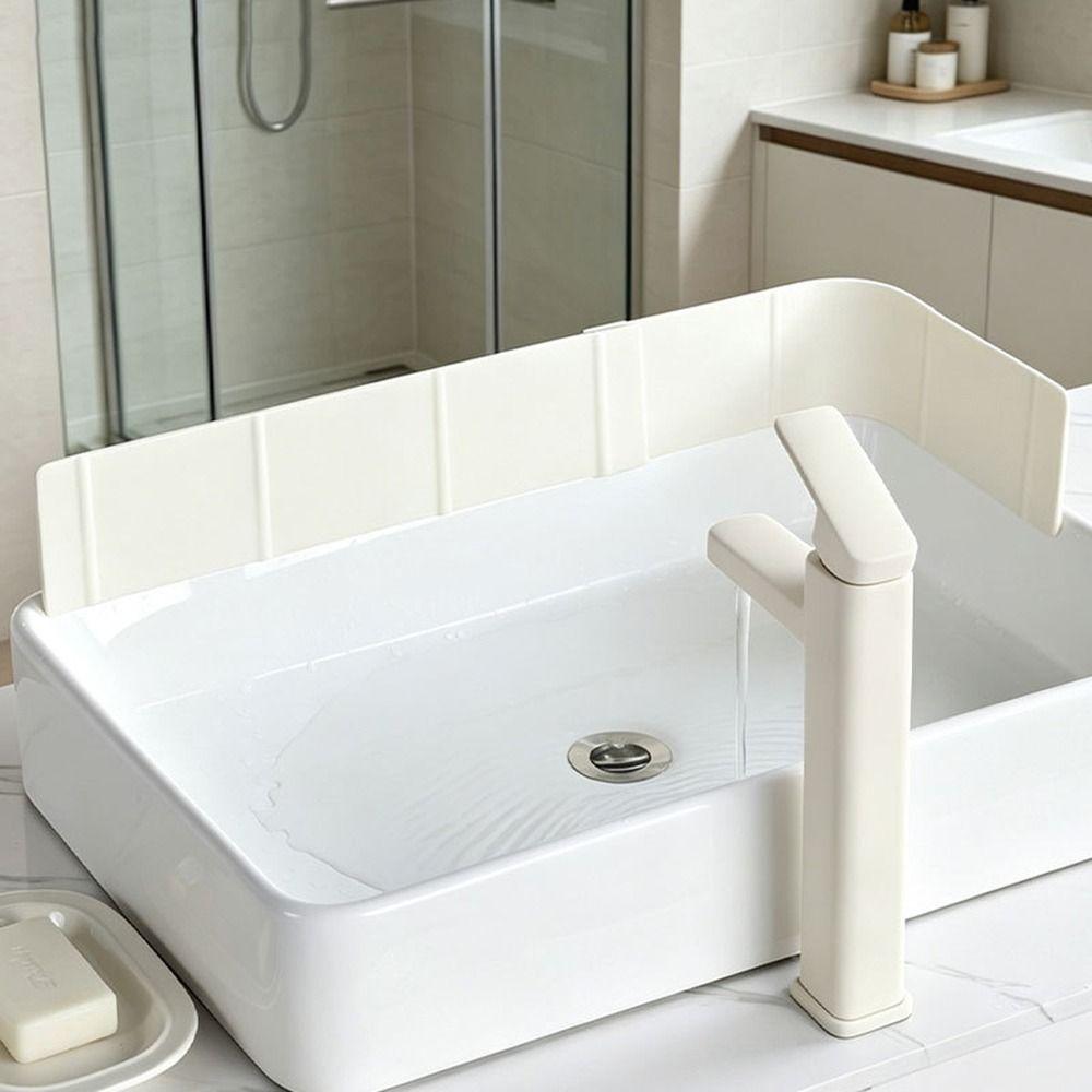Silicone Sink Splash Guard Detachable Heighten Countertop Water Baffle Flexible Easy To Install Kitchen Waterproof Screen