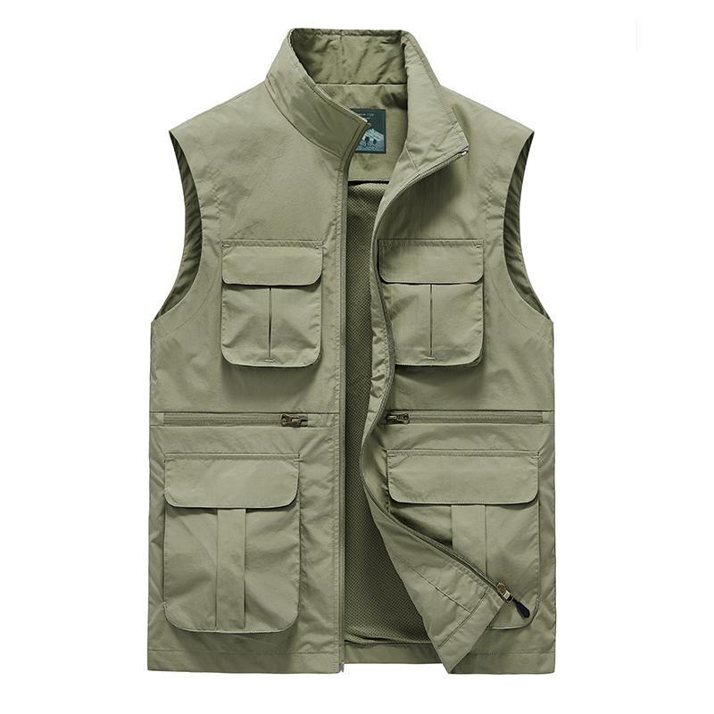 Outdoor Quick Dry Waterproof Breathable Jacket Sleeveless Fishing Photography Tactical Plus Size Gilet Unisex Vest