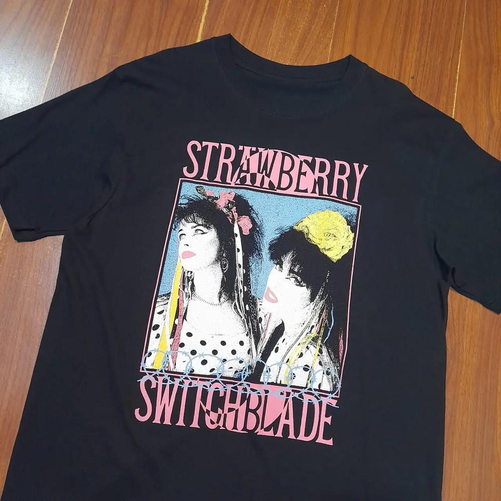 Винтажная футболка STRAWBERRY SWITCHBLADE с коротким рукавом S-5XL Унисекс S