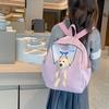 Trendy Cartoon Bear Nylon Backpack For Kids Breathable And Lightweight School Bag