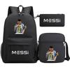 Football Star Print Youth Primary And Secondary School Students Schoolbag Three-Piece Set Men'S And Women'S Backpack