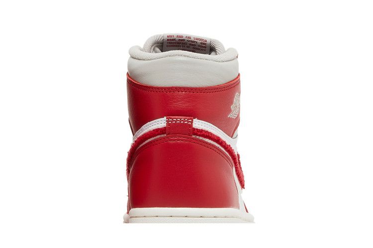 Women's Sneakers Nike Jordan 1 Retro High OG Varsity Red (Women's) Light Iron Ore/Varsity Red-Sail