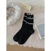 5 Pairs of Women's Summer Thin Breathable Cotton Lace Bow In The Tube Pile Socks