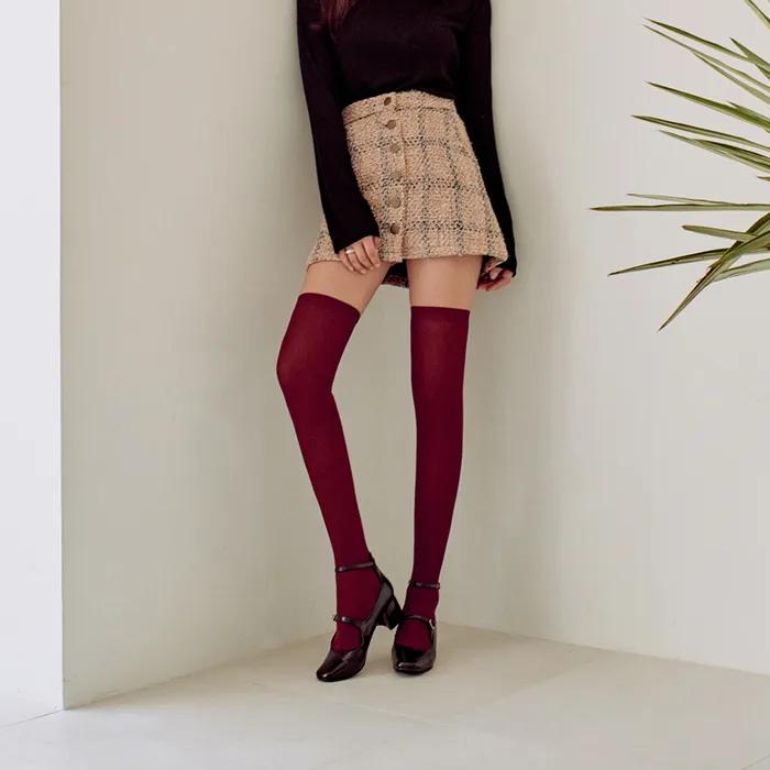 [2SET][BIARRITZ] [Worn by NMIXX Seol Yoon] London High-Stretch Premium Gloss Over-the-Knee Socks Half Tights 2