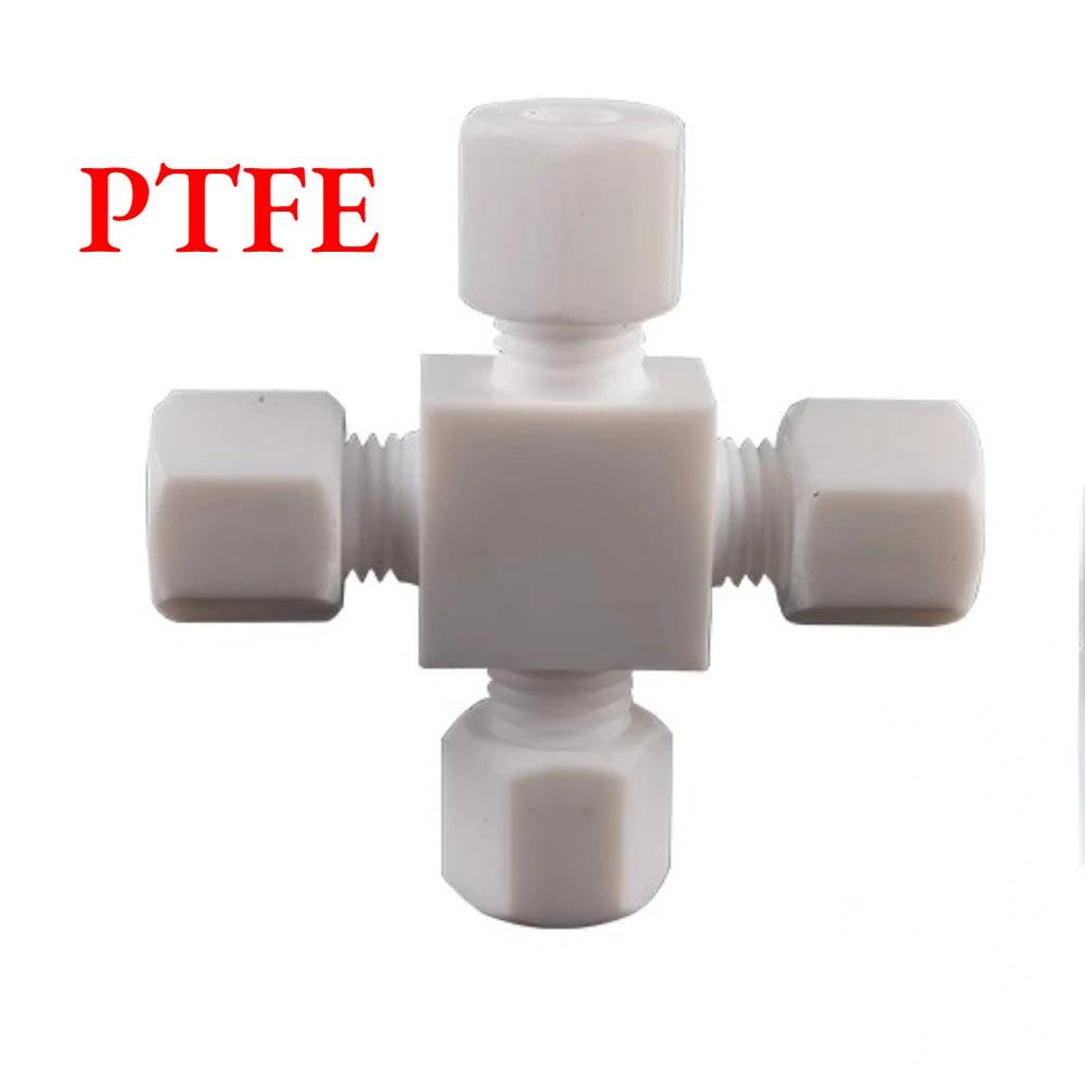 

Cross 4 Ways 3 4 6 8 10 12-20mm 1/8 1/4 3/8 1/2 1 OD Tube Compression Union Pipe Fitting PTFE Coupler Connector Adapter 1l4 Inch 6.35mm