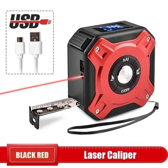Telemetru laser 3 în 1 Măsurare distanță de 40 m / 60 m cu afișaj cu iluminare din spate Telemetru Zona de scară / distanță reîncărcabilă