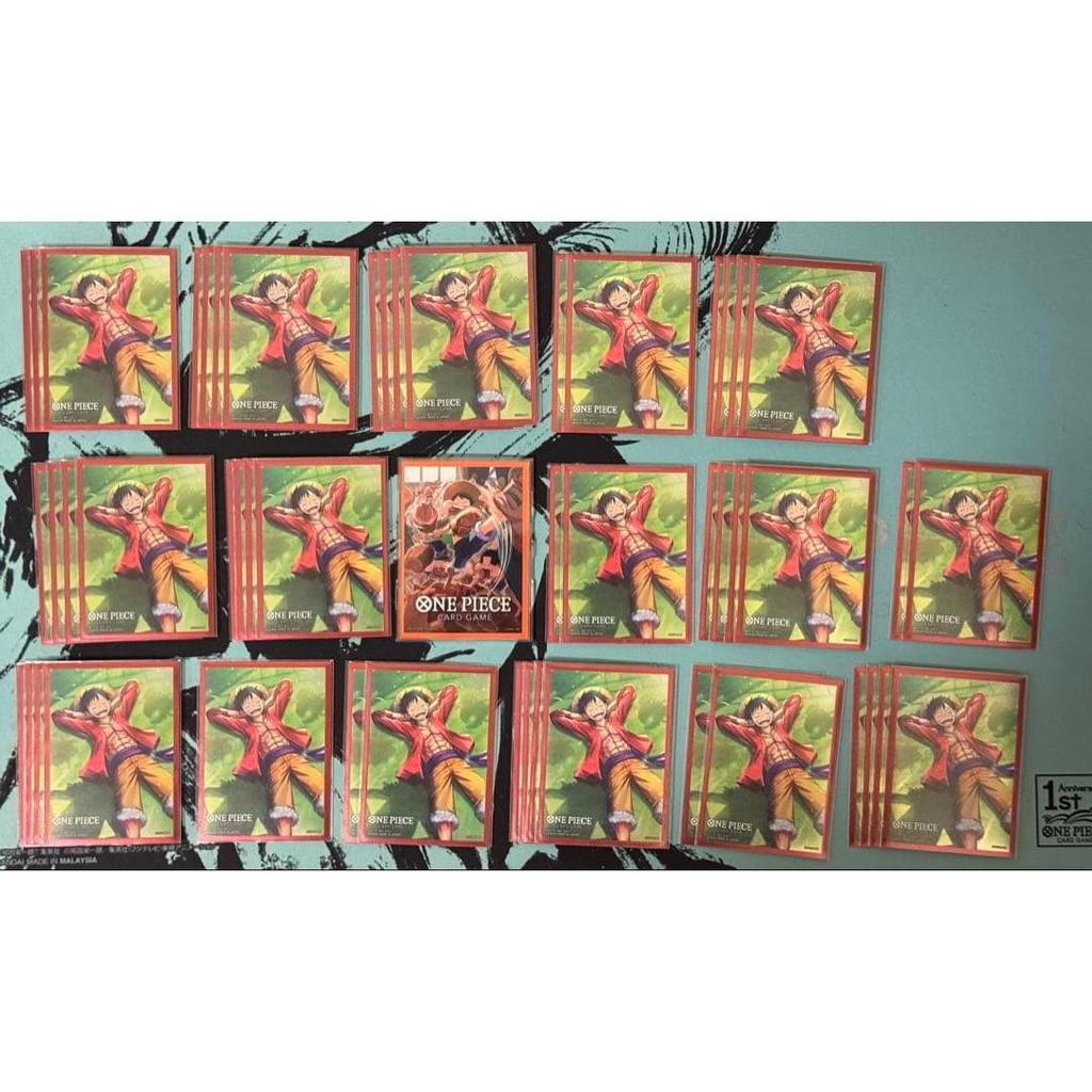 Used One Piece Card Game, Red/Blue Ace Deck, Constructed Deck, Leader Parallel, Includes Replacement Parts