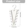 Angled Closet Accessory Rack, White Plastic Double Sided Hanger Holder for Scarves Belts and Closet Storage Use