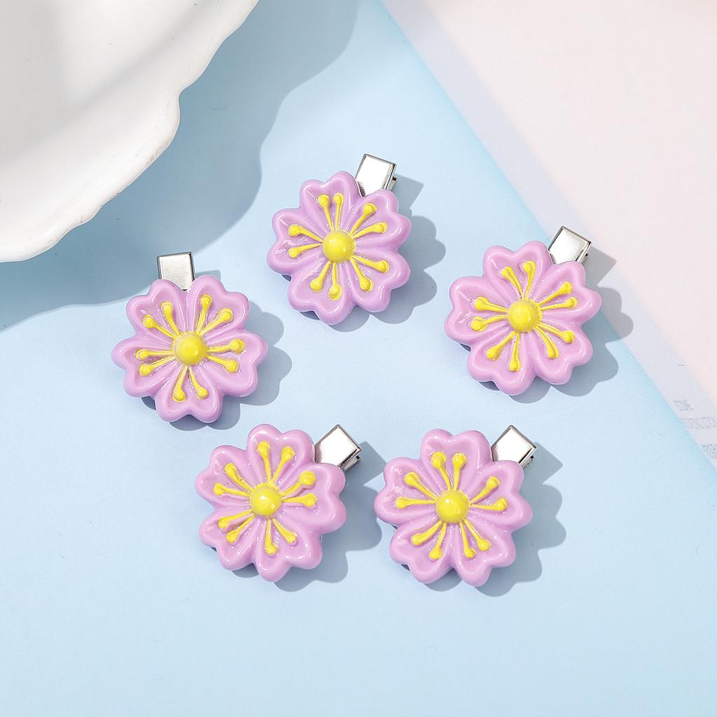 5PCS/set Hair Clip Flower Bohemia Headwear Women Girls Sweet Hairpin Braided Styling Side Clip Ponytail Hairpin Accessories