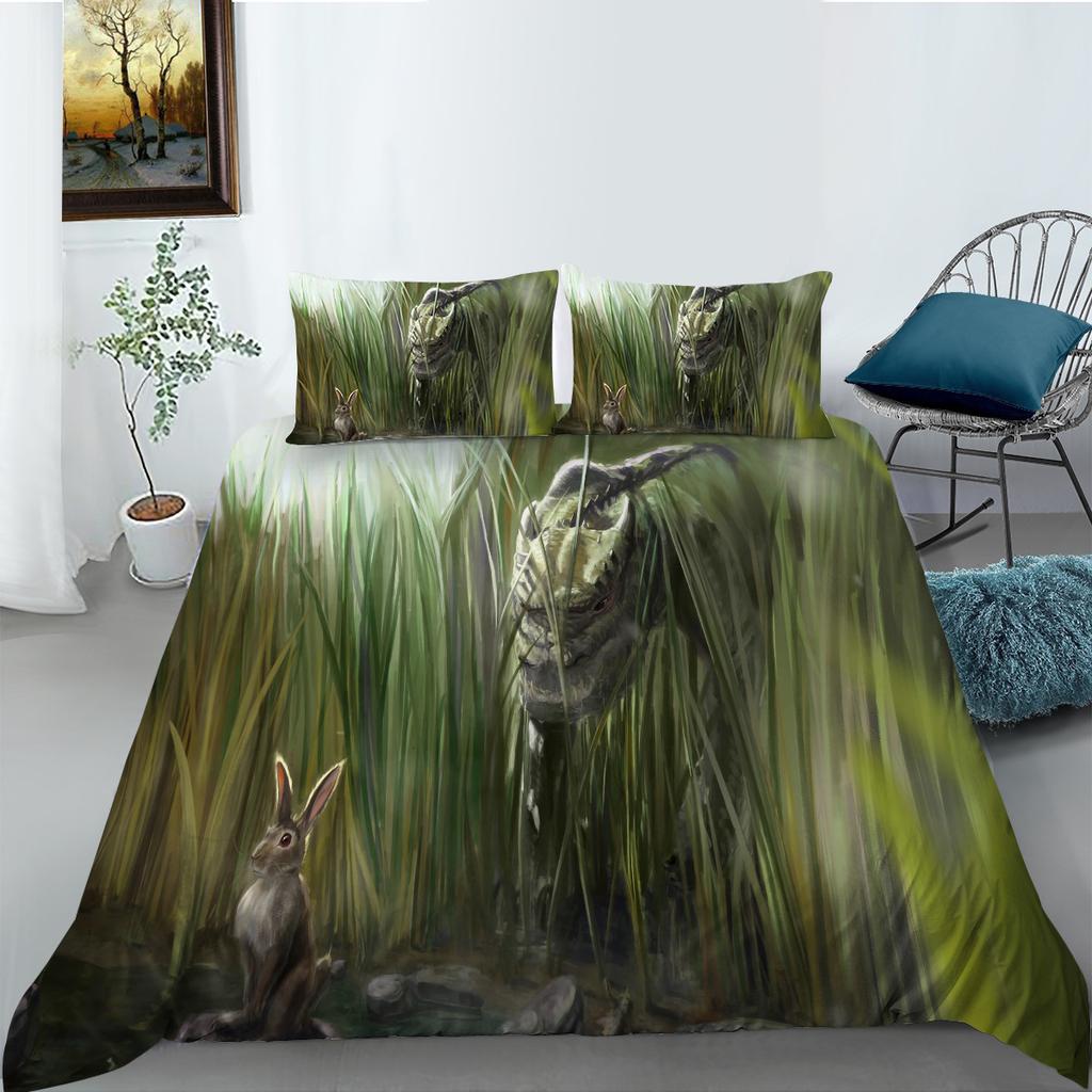 Dinosaurier-Serie Polyester Bettwäsche Zweiteiliges Set Digitaldruck