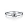 Simple Round 0.5 Carat Moissanite Ring Foreign Trade 925 Sterling Silver Wedding Ring Women'S Ring