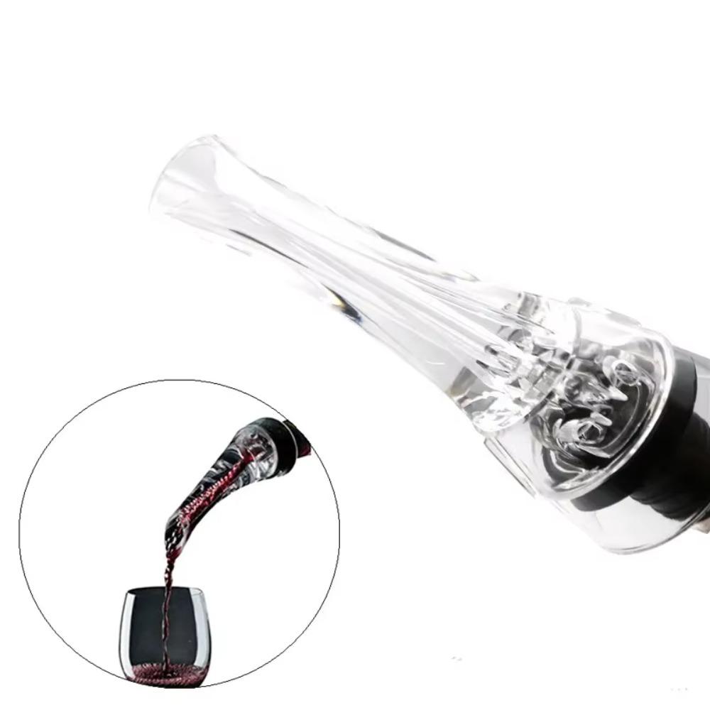 2pcs Transparent Wine Decanter Professional Bottle Mouth Dispenser Wine Aerator Pourer  Banquet