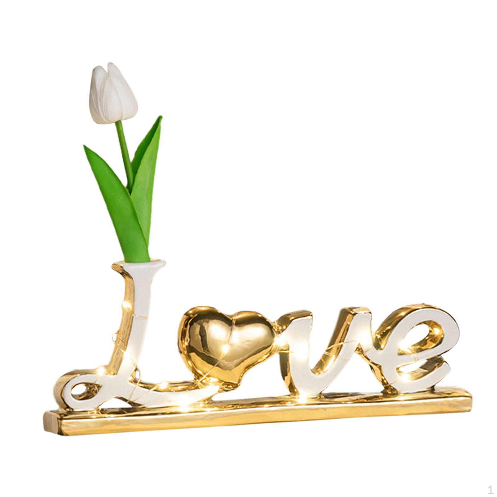 

Настольная отдельно стоящая буква знака домашний декор, керамический орнамент декоративный, центральный элемент стола для Love