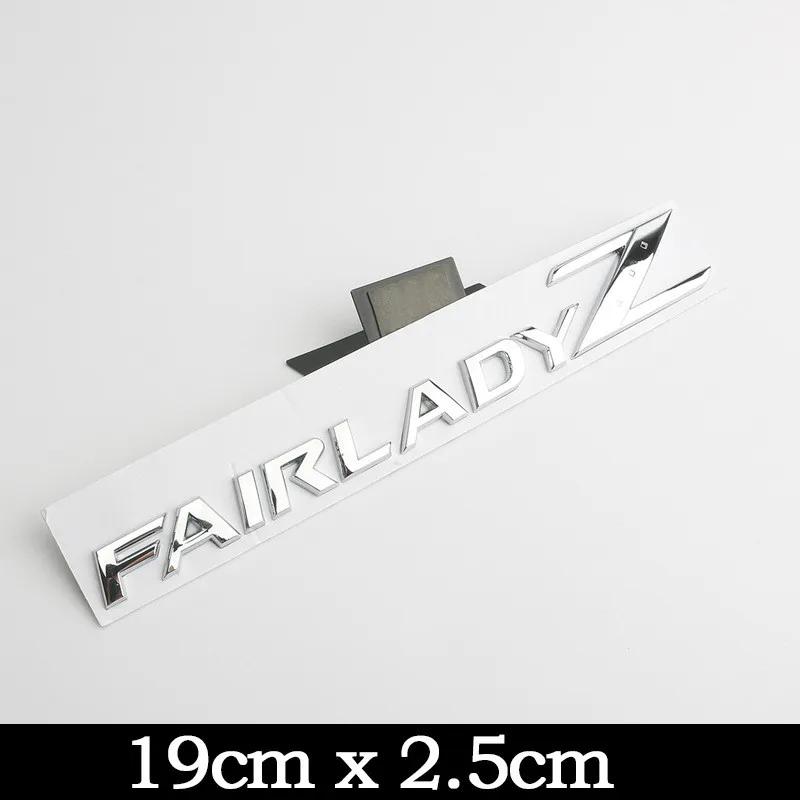 

1Pc 3D Letters Fairlady Z Logo Rear Boot Trunk Emblem Badge For Nismo 350Z 370Z Z33 GTR Side Fender Car Sticker Decals