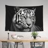 Black And White Tiger Tapestry Wall Hanging Poster For Bedroom Aesthetic Wall Tapestries Banner Modern Wall Art For College Dorm